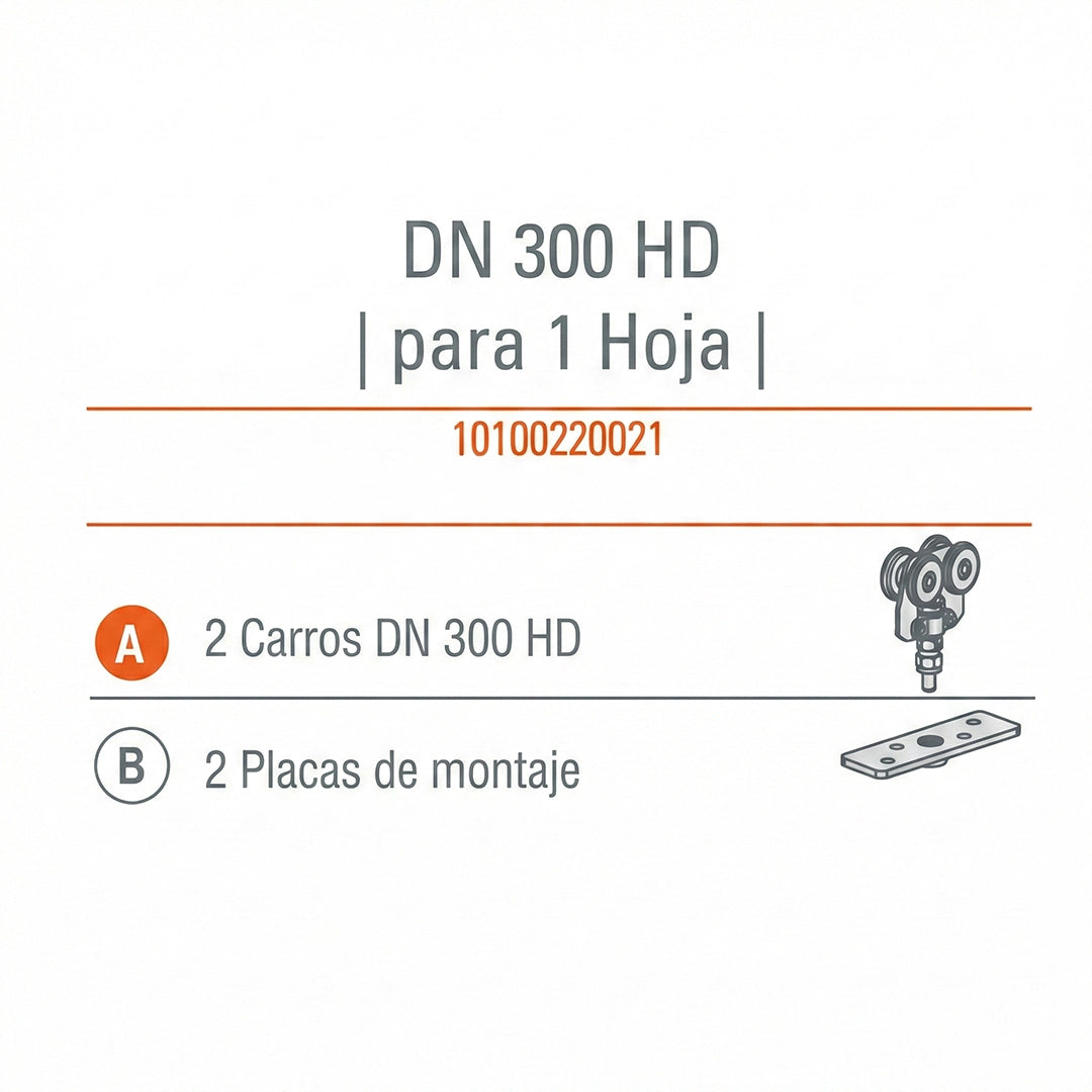 COMPONENTES DN-300 HD DUCASSE INDUSTRIAL SISTEMA CORREDIZO PARA PORTONES EXCELSIOR PERU