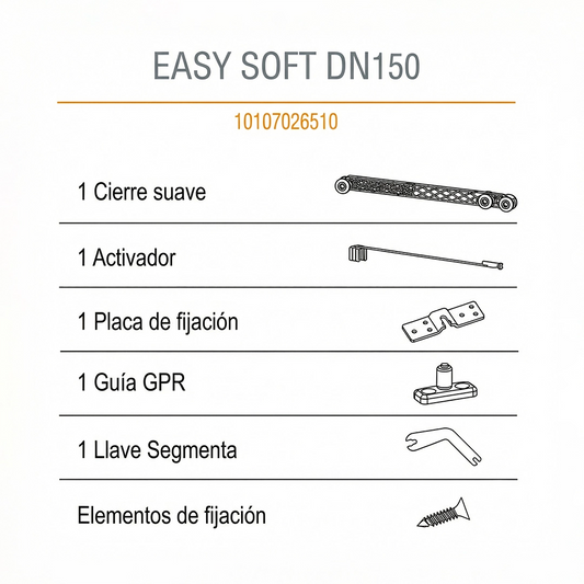 COMPONENTES EASY SOFT DN150 DUCASSE INDUSTRIAL-10107026510-EXCELSIOR PERU-CIERRE LENTO-CIERRE SUAVE
