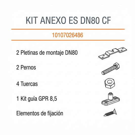 COMPONENTES KIT ANEXO ES DN-80 CF -DUCASSE INDUSTRIAL-10107026486-EXCELSIOR PERU