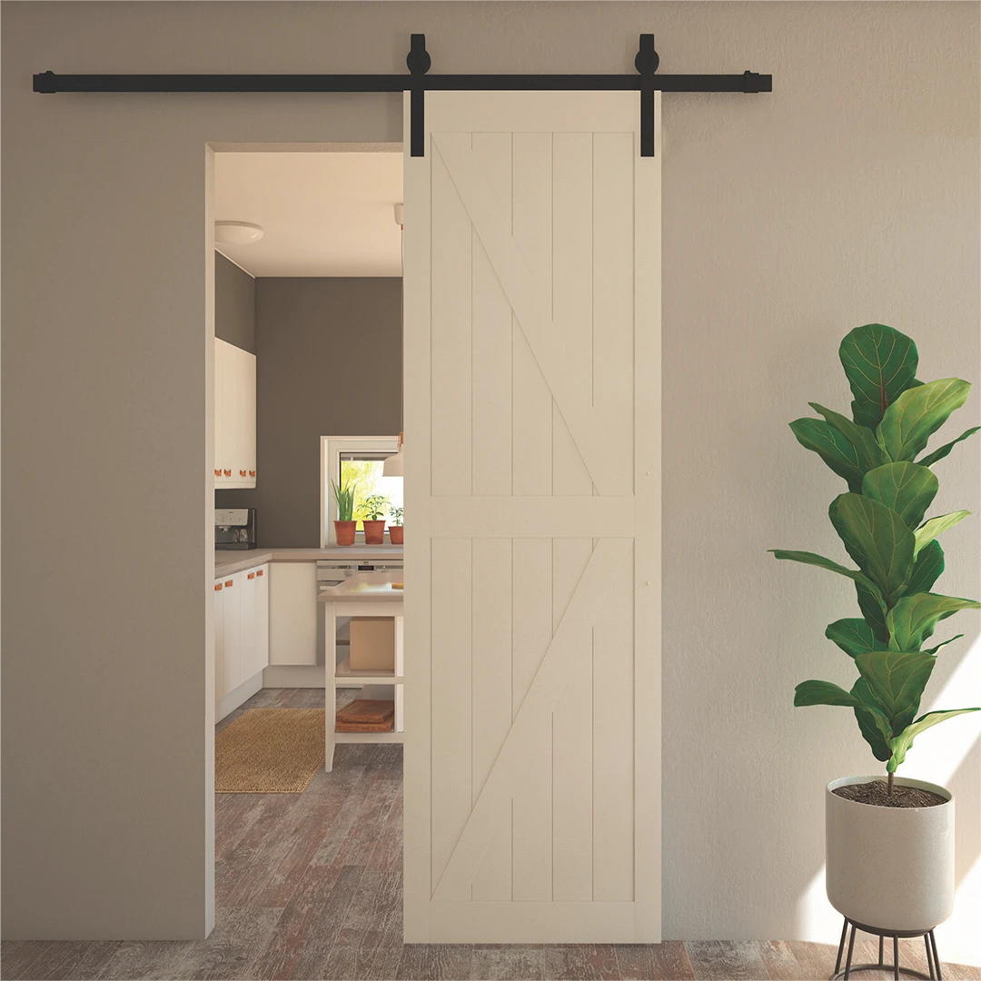Kit Puerta Granero Negro mate Ducasse Industrial