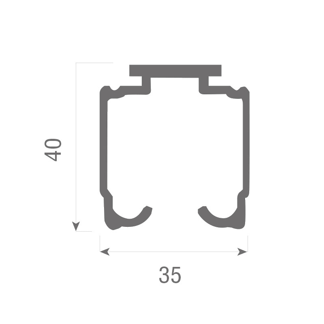 RIEL U-21 ALUMINIO DUCASSE INDUSTRIAL-EXCELSIOR PERU MEDIDAS