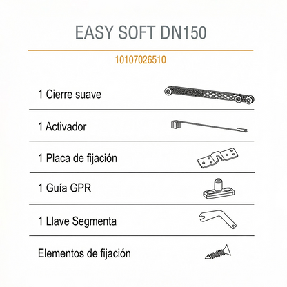 COMPONENTES EASY SOFT DN150 DUCASSE INDUSTRIAL-10107026510-EXCELSIOR PERU-CIERRE LENTO-CIERRE SUAVE