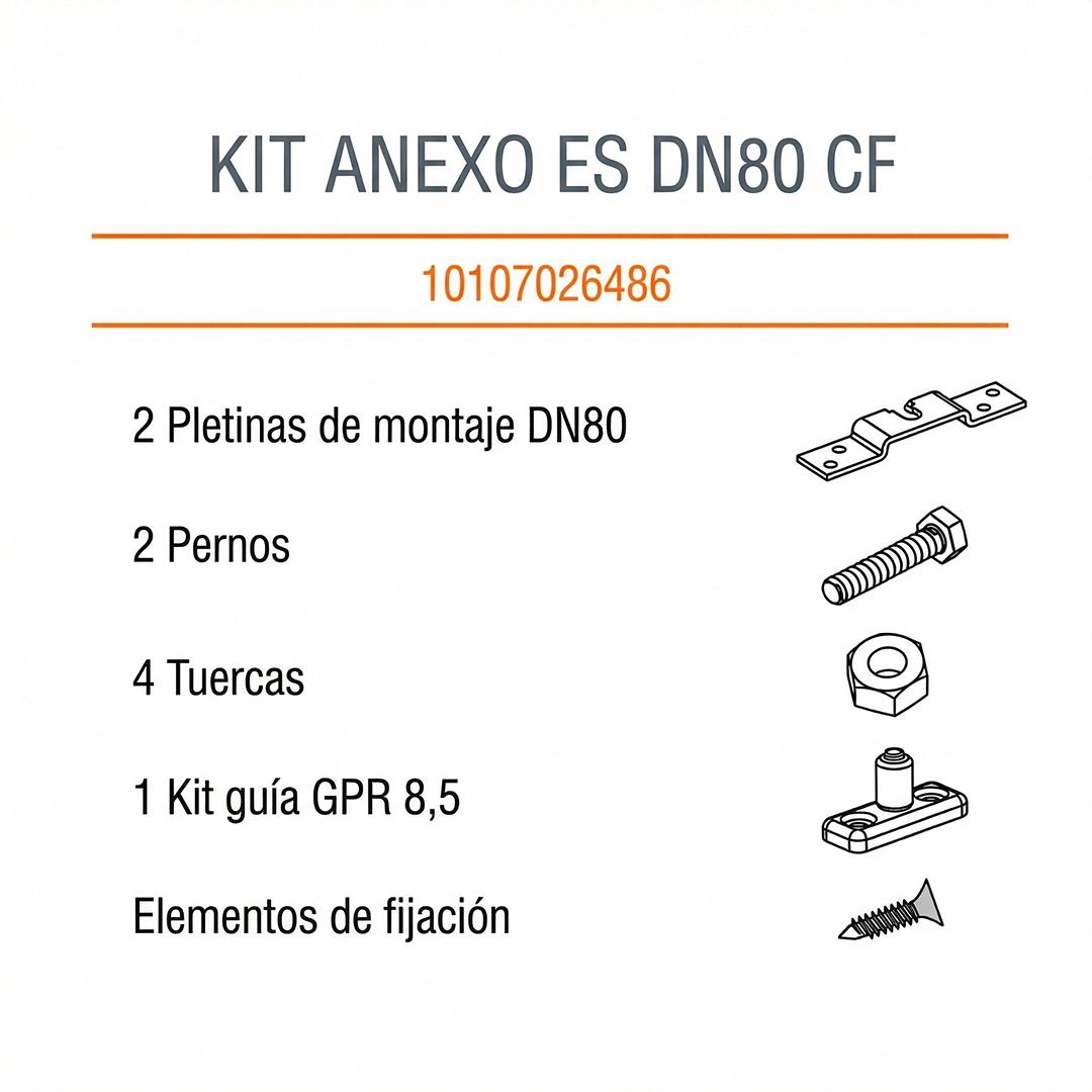 COMPONENTES KIT ANEXO ES DN-80 CF -DUCASSE INDUSTRIAL-10107026486-EXCELSIOR PERU