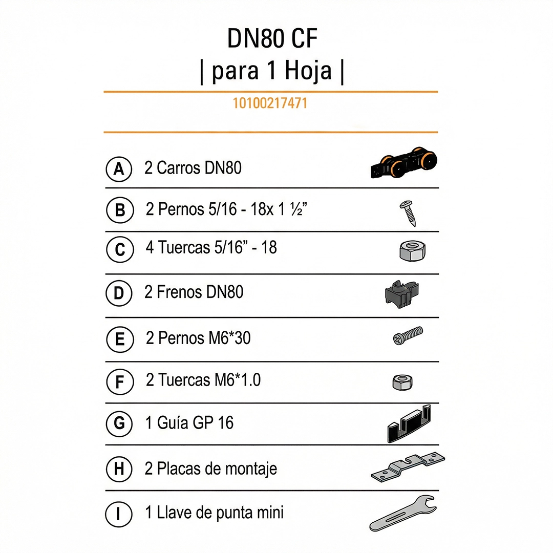 Componentes DN 80 CF DUCASSE INDUSTRIAL-EXCELSIOR PERU