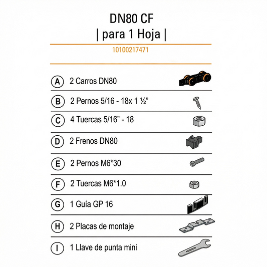 Componentes DN 80 CF DUCASSE INDUSTRIAL-EXCELSIOR PERU
