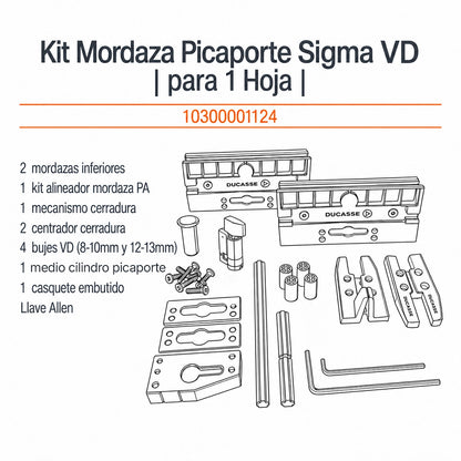 Componentes Kit Mordaza Picaporte Sigma 1 Hoja-DUCASSE-INDUSTRIAL-10300001124-EXCELSIOR PERU