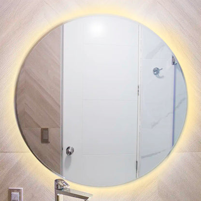 Espejo circular retroiluminado con luz LED cálida 60 cm y Sensor de proximidad