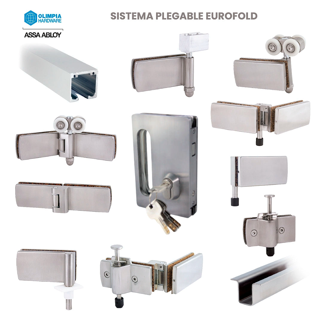 SISTEMA PLEGABLE EUROFOLD OLIMPIA HARDWARE ASSA ABLOY EXCELSIOR PERU